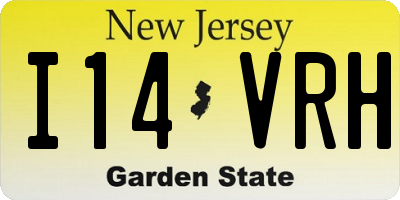 NJ license plate I14VRH