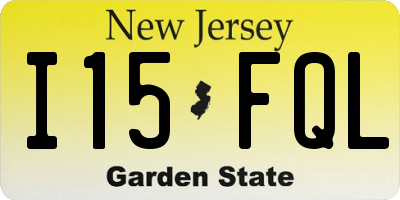 NJ license plate I15FQL