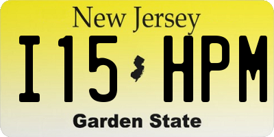 NJ license plate I15HPM