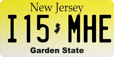 NJ license plate I15MHE