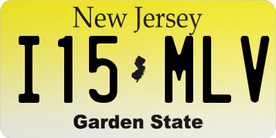 NJ license plate I15MLV