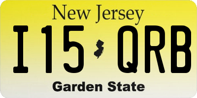 NJ license plate I15QRB