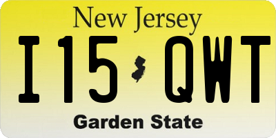 NJ license plate I15QWT