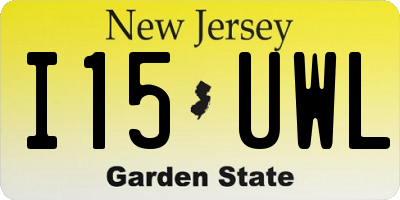 NJ license plate I15UWL