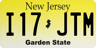 NJ license plate I17JTM