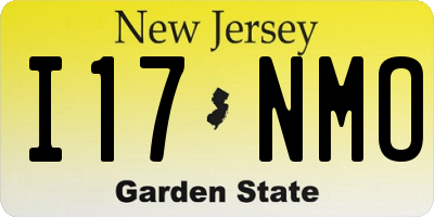 NJ license plate I17NMO