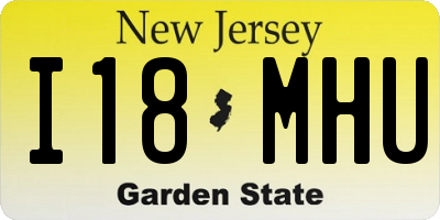 NJ license plate I18MHU