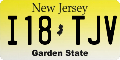 NJ license plate I18TJV