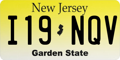 NJ license plate I19NQV