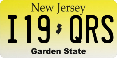 NJ license plate I19QRS