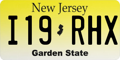 NJ license plate I19RHX