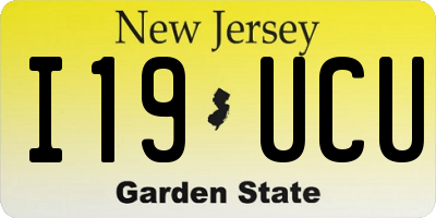 NJ license plate I19UCU