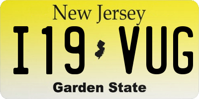 NJ license plate I19VUG