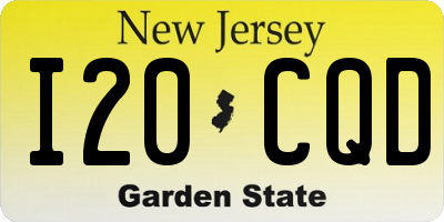 NJ license plate I20CQD