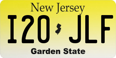 NJ license plate I20JLF