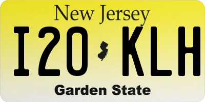 NJ license plate I20KLH