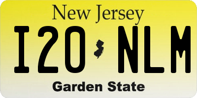 NJ license plate I20NLM
