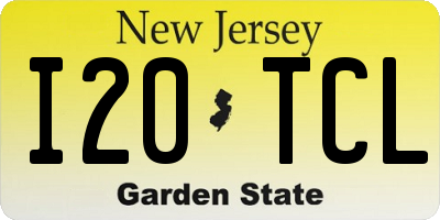 NJ license plate I20TCL