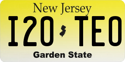 NJ license plate I20TEO