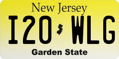 NJ license plate I20WLG