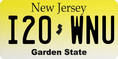 NJ license plate I20WNU