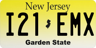 NJ license plate I21EMX