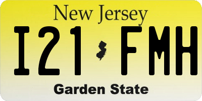 NJ license plate I21FMH