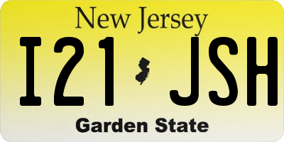 NJ license plate I21JSH