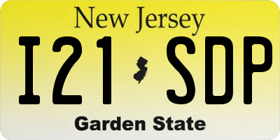 NJ license plate I21SDP