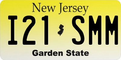 NJ license plate I21SMM
