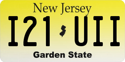 NJ license plate I21UII