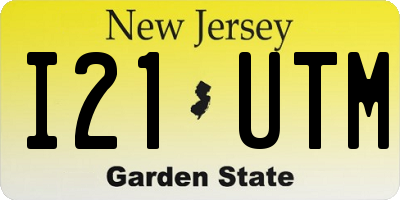 NJ license plate I21UTM