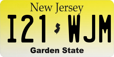 NJ license plate I21WJM