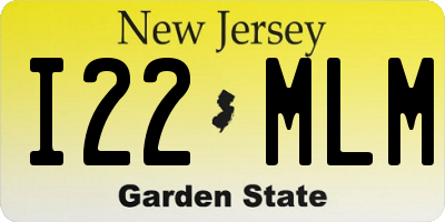 NJ license plate I22MLM