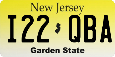 NJ license plate I22QBA