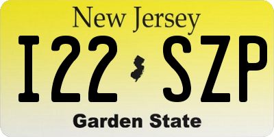 NJ license plate I22SZP