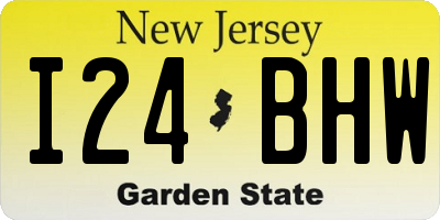 NJ license plate I24BHW
