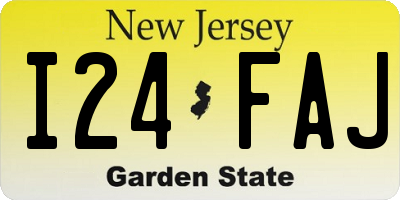 NJ license plate I24FAJ