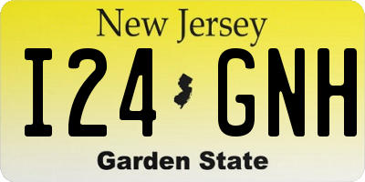 NJ license plate I24GNH