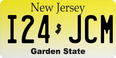NJ license plate I24JCM