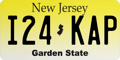NJ license plate I24KAP