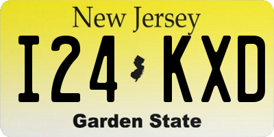NJ license plate I24KXD
