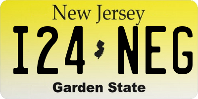 NJ license plate I24NEG