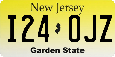 NJ license plate I24OJZ
