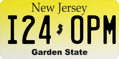 NJ license plate I24OPM