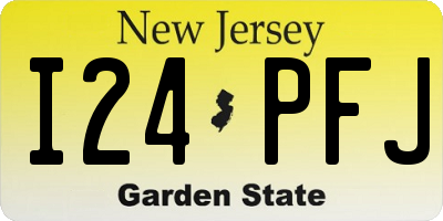 NJ license plate I24PFJ
