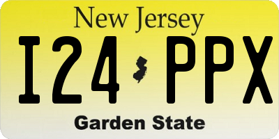 NJ license plate I24PPX