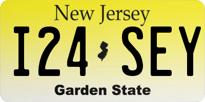 NJ license plate I24SEY
