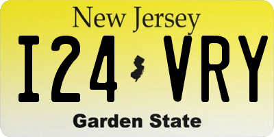 NJ license plate I24VRY