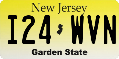 NJ license plate I24WVN